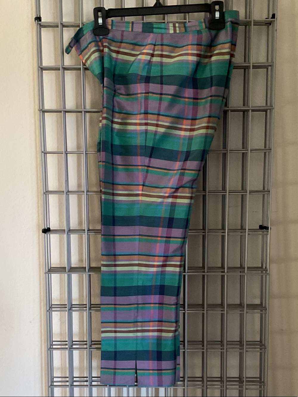 Ralph Lauren Multicolor Plaid High-Waist Pants